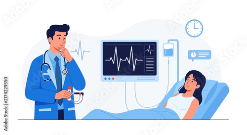 Medical Professional Examining Patient's Vital Signs For Diagnosis And Treatment Planning