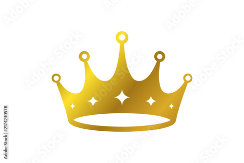 Принти на полотні Golden king crown vector isolated on white background