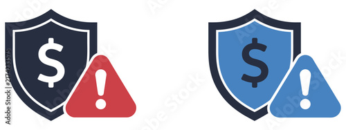 Fotografía Late fee and penalty icon set featuring payment delay warnings, overdue charges,