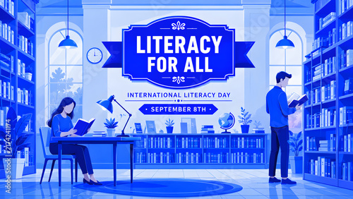  international literacy day WITH TYPOGRAPHY- Education concept