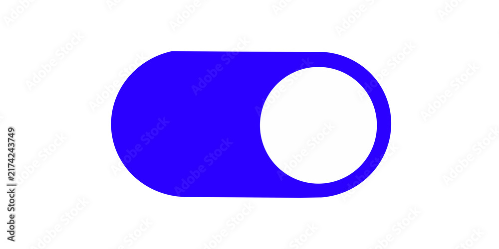 Фотография Blue toggle switch UI element for settings and feature activation states