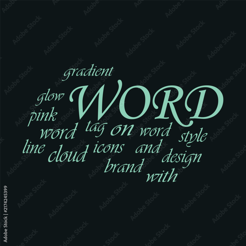 Fototapeta premium Word Cloud with WORD background design. 