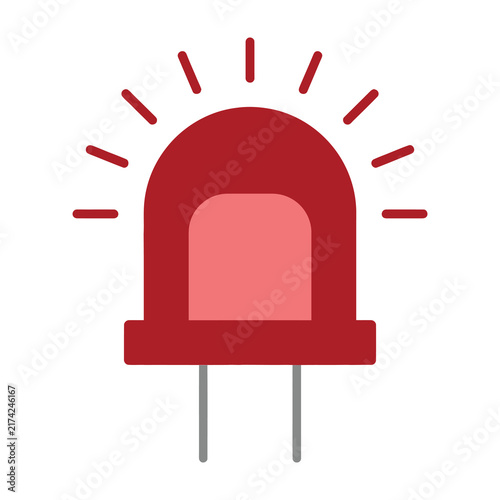 Red siren light alarm emergency beacon warning signal