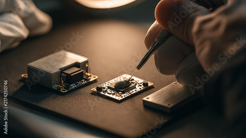 Precision dispensing of conductive thermal paste onto a metal heat sink for high-power drone ESC assembly