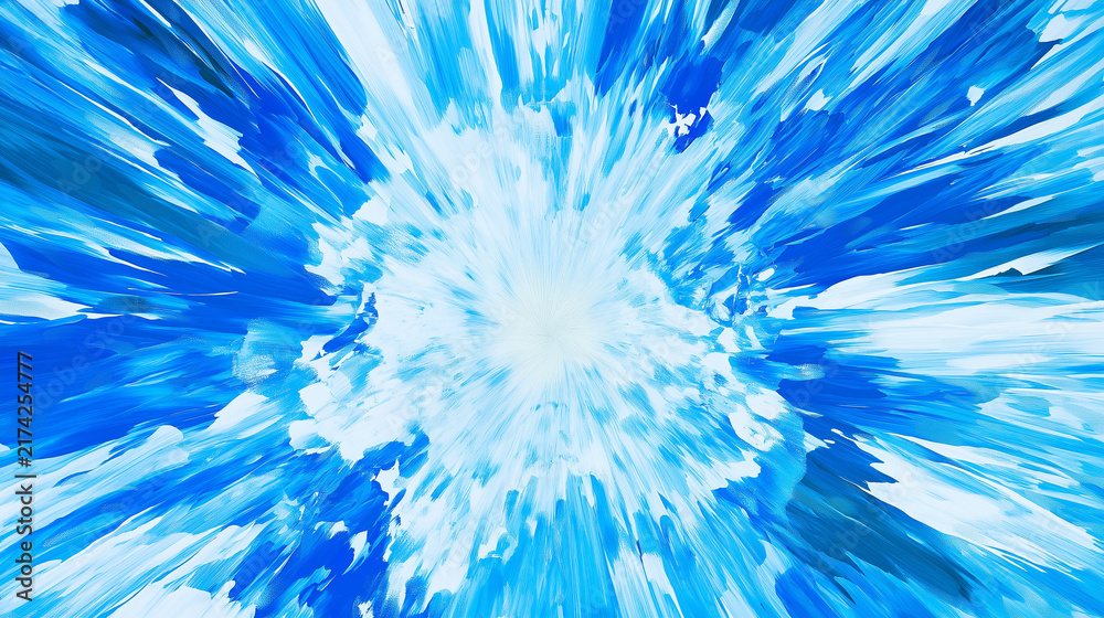 Obraz premium Blue Abstract Paint Explosion Background with Dynamic Brush Strokes