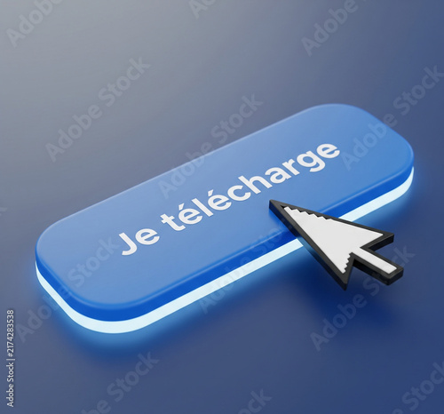 Bouton d'action bleu cliquable 