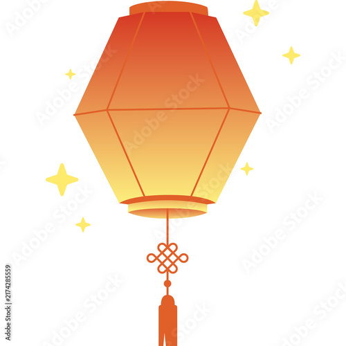 Sky Lantern Illustration