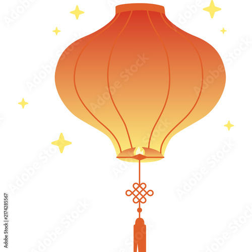 Sky Lantern Illustration
