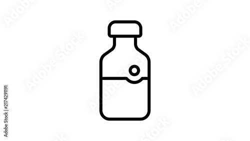 Small bottle icon with cap for medical or potion related graphics.