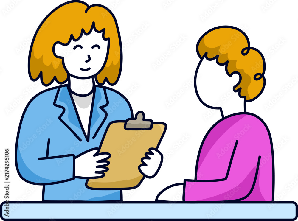 Obraz premium female pharmacist consulting patient while holding medical clipboard
