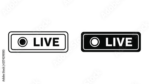 Live recording indicator icon vector illustration isolated on white background