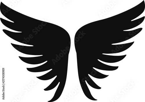 Black Angel Wings Silhouette