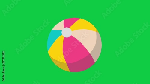 Colorful Beach Ball Simple Loop Animation