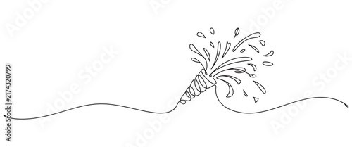 Continuous Line Art: Paintbrush with Dynamic Splatter Effect