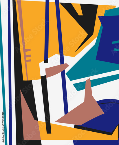 Concrete Art Inspired Geometric Layout 7