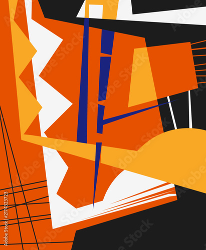 Concrete Art Inspired Geometric Layout 8