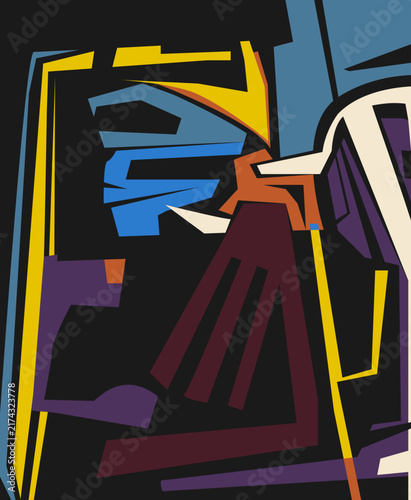 Concrete Art Inspired Geometric Layout 10