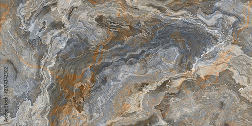 Foto Gray marble with copper veining