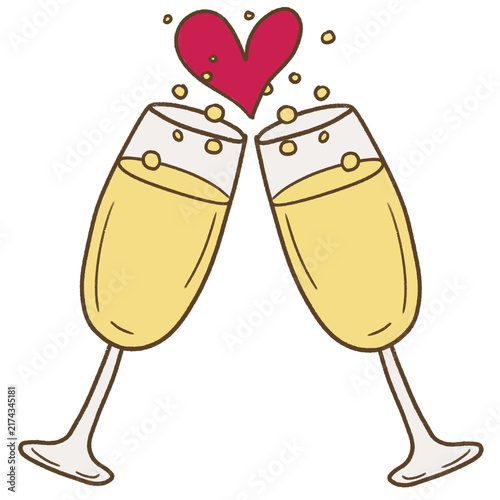 Champagne Glasses New Year Clipart 2027