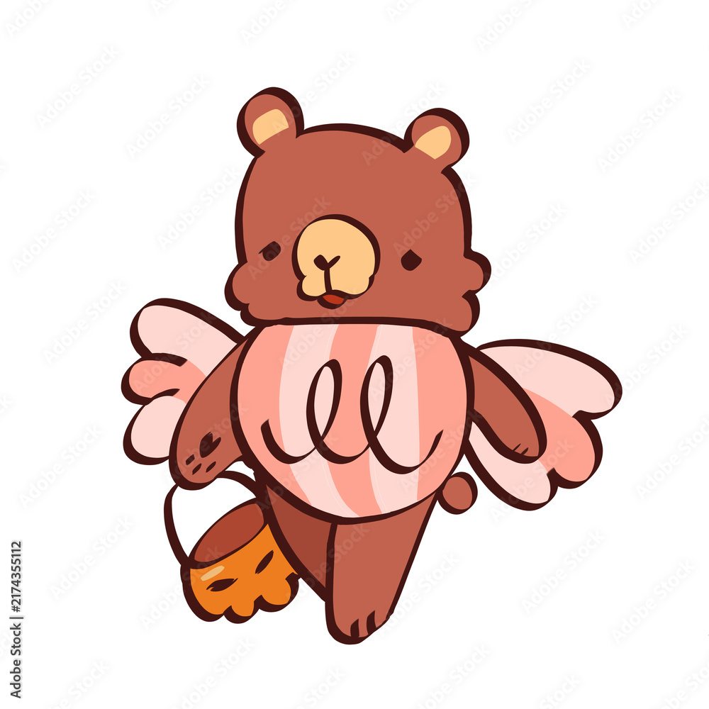 Fototapeta premium Cute Bear with Haloween costume