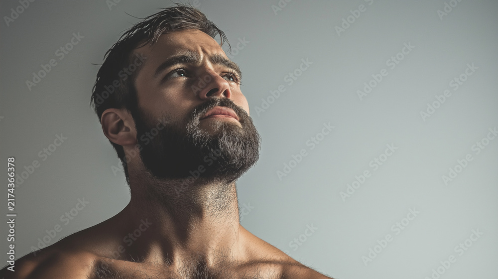 Obraz premium Strong man celebrating International Men's Day with confident expression 