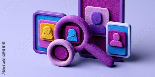 Digital search abstract concept illustration