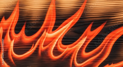 Dynamic Fire Flames Abstract Background with Warm Glowing Light Effects on Dark Textured Surface