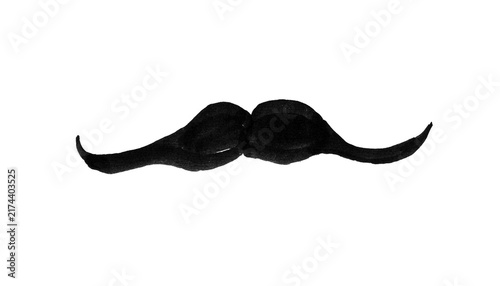 Fototapeta Hand-drawn Doodle Handlebar Mustache Sketch Black and White Line Art Vector Illustration