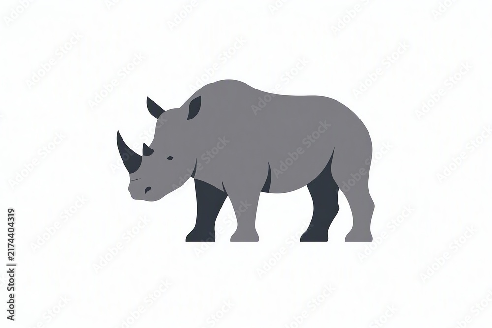 Fototapeta premium rhino vector illustration
