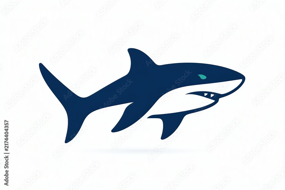 Fototapeta premium vector illustration of a shark