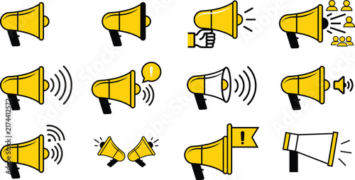 Photography Megaphone icon illustration