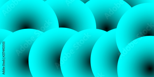 фотографія Cyan Bubbles Pattern A seamless, abstract pattern composed of overlapping cyan spheres with a gradient effect, creating a sense of depth and visual intrigue