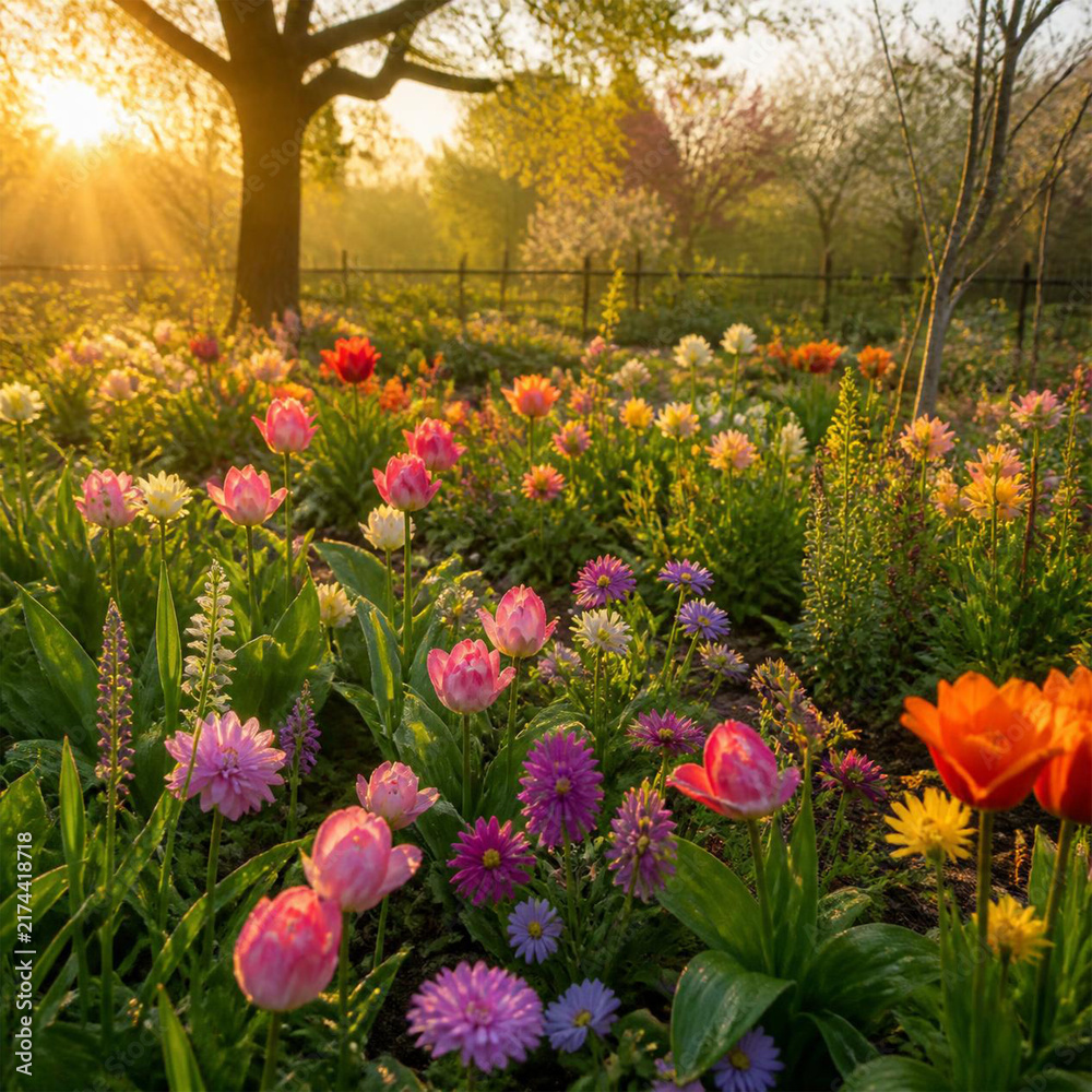 Fototapeta premium flowers in the garden