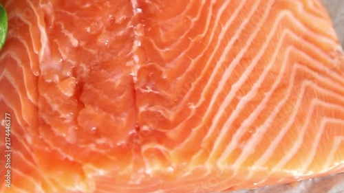 Salmon fillet raw red fish fresh seafood tasty snack  pescetarian diet gourmet food background on the table rustic food top view copy space keto and paleo diets vegetarian food