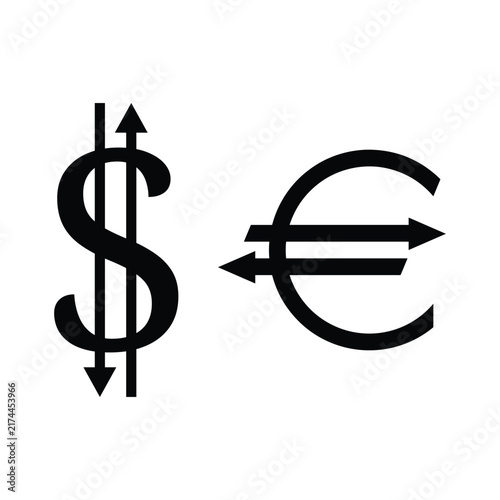 dollar and euro sign