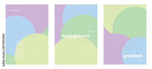 Modern brochure covers with lime green and lavender abstract circle patterns for creative portfolio design.