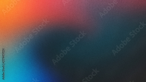 Abstract blurred grainy gradient background texture. Colorful digital grain soft noise effect pattern. Lo-fi multicolor vintage retro. VHS Glitch Texture