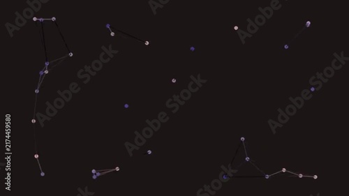 Abstract Network Nodes Expanding in Dark Space