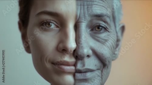 Exploring the changes in human faces over time through a captivating visual representation