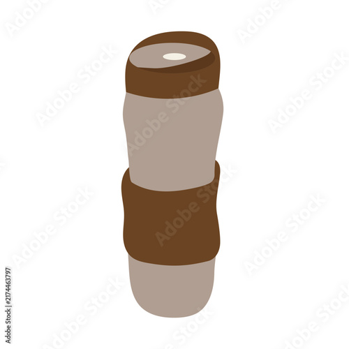 A thermos mug for tea and coffee while enjoying the fresh air. A hand-drawn-style vector clip art element on a transparent background.
