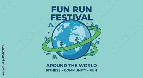 Around The World Fitness Community Fun Run Festival