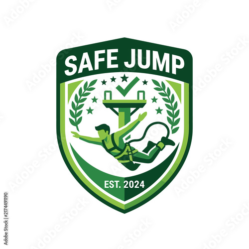 Safe Jump Adventure Emblem Thrill Seeking Activity Excitement