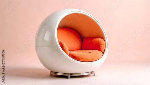 Fauteuil boule de style moderne rétrofuturiste