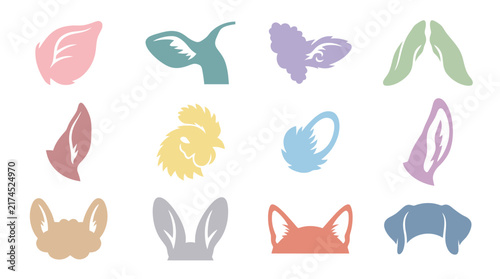 Collection of various animal ears.