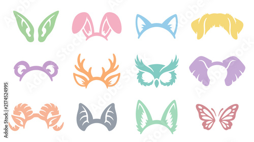 Colorful Butterfly Wing Illustrations.