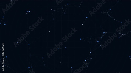 Corporate Blue Premium Neural Network Plexus Data Connectivity Seamless Loop - 4K Seamless Loop