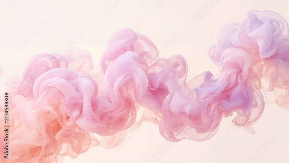 Fototapeta premium Pink Smoke Cloud Abstract Artistic Background with Soft Swirls for Creative Design