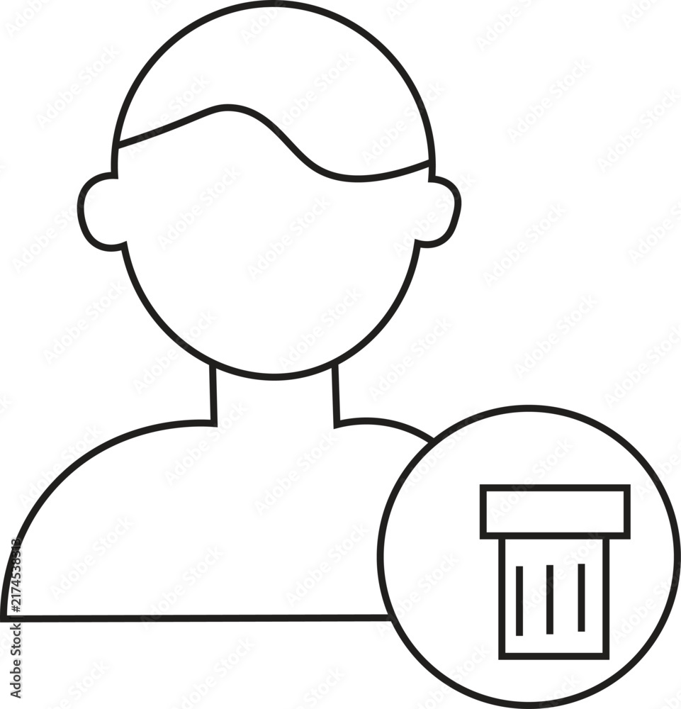 Obraz premium Delete User Outline Icon