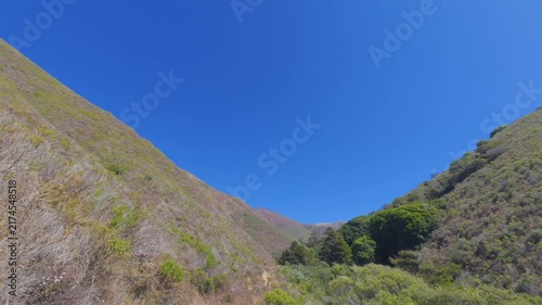 View of mountains in Big Sur, California