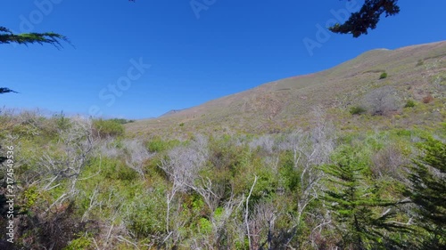 View of mountains in Big Sur, California